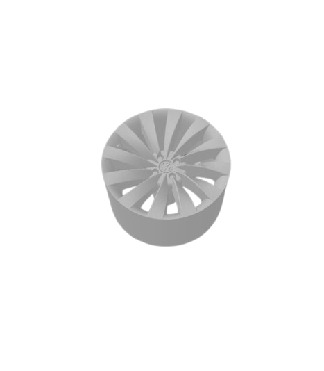 (Unpainted) 12 Raios Type Wheel incl Rubber Tyres & Axels