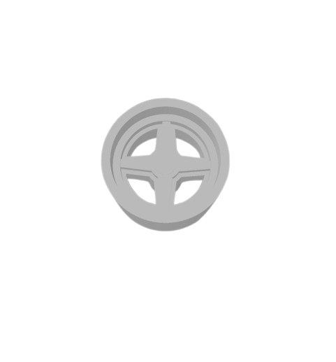 (Unpainted) 16M Type Wheel incl Rubber Tyres & Axels