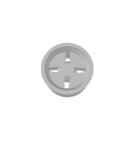 (Unpainted) 17M Type Wheel incl Rubber Tyres & Axels