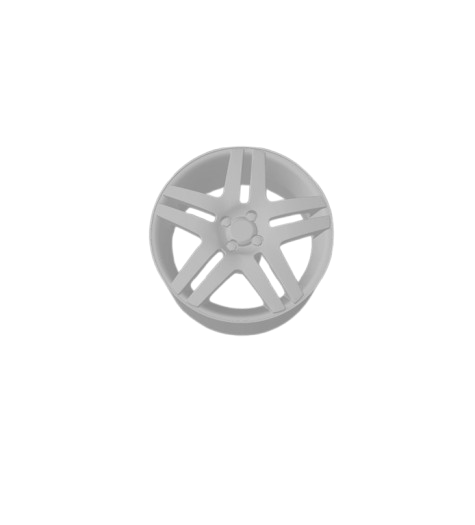 (Unpainted) 4F Type Wheel incl Rubber Tyres & Axels