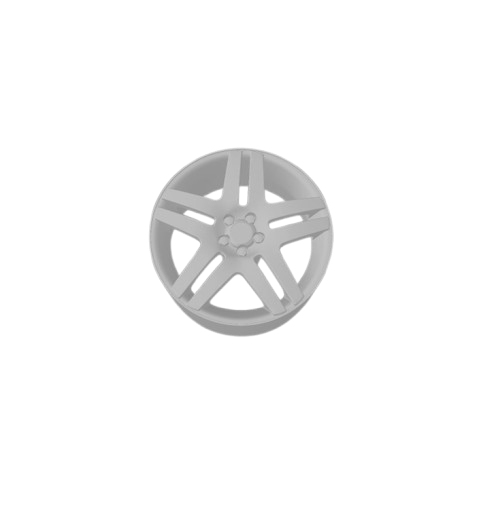 (Unpainted) 5F Type Wheel incl Rubber Tyres & Axels
