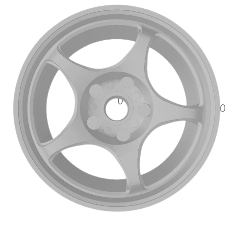 (Unpainted)  5Zigen FnO1rc Type Wheel incl Rubber Tyres & Axels