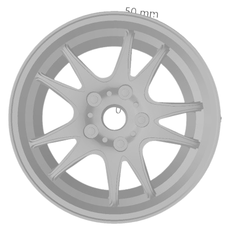 (Unpainted)  5Zigen Proracerz R5F Type Wheel incl Rubber Tyres & Axels