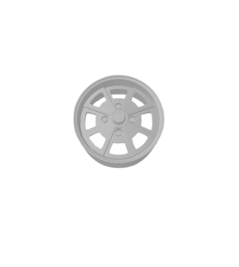 (Unpainted) 914 Type Wheel incl Rubber Tyres & Axels