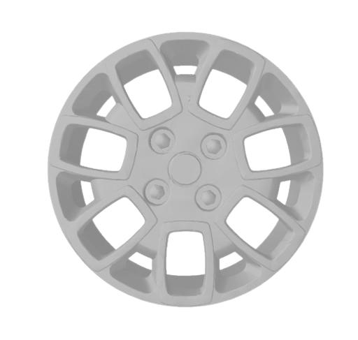 (Unpainted)  Fiat Uno Vivace Type Wheel incl Rubber Tyres & Axels