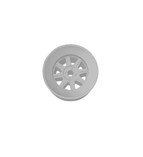 (Unpainted) Hayashi Street Type Wheel incl Rubber Tyres & Axels