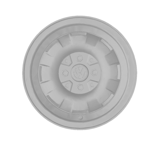 (Unpainted)  Iron Wheel Vw Golf Mk1 Type Wheel incl Rubber Tyres & Axels