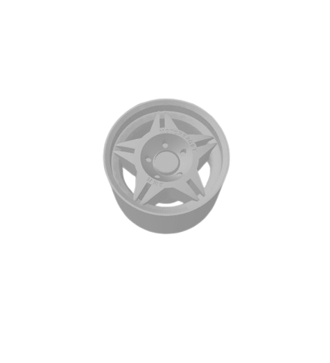 (Unpainted) M3 Type Wheel incl Rubber Tyres & Axels