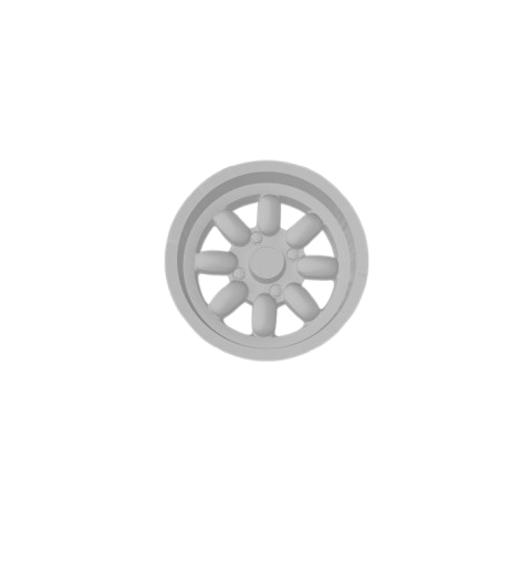 (Unpainted) Mexerica Type Wheel incl Rubber Tyres & Axels