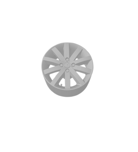 (Unpainted) Polo 4 Furos Type Wheel incl Rubber Tyres & Axels