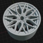 (Unpainted)  Rohana RFG19 Wheel incl Rubber Tyres & Axels