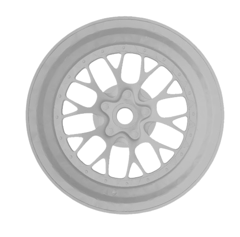 (Unpainted)  Rotiform LSR Type Wheel incl Rubber Tyres & Axels