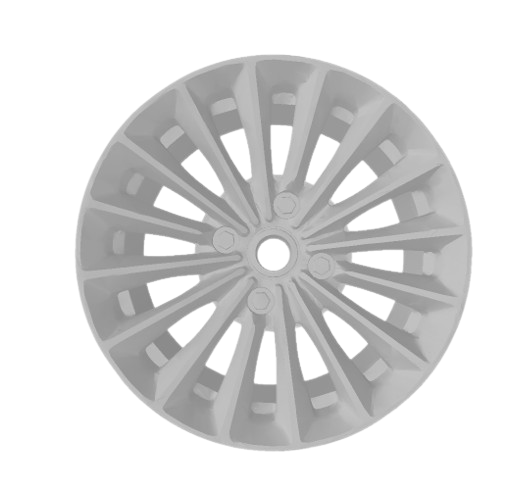 (Unpainted)  Scorro S195 Type Wheel incl Rubber Tyres & Axels