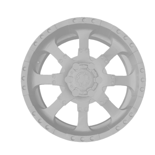 (Unpainted)  Ultra Goliath Type Wheel incl Rubber Tyres & Axels