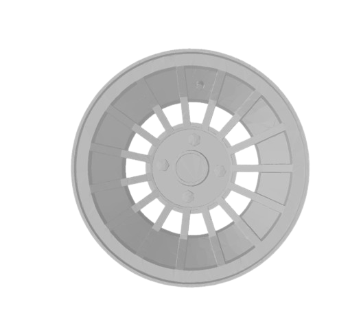(Unpainted)  Vw Ford Jolly Type Wheel incl Rubber Tyres & Axels