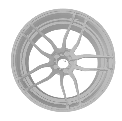 (Unpainted) adv_005 Type Wheel incl Rubber Tyres & Axels