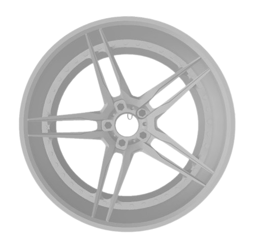 (Unpainted) adv05 Type Wheel incl Rubber Tyres & Axels