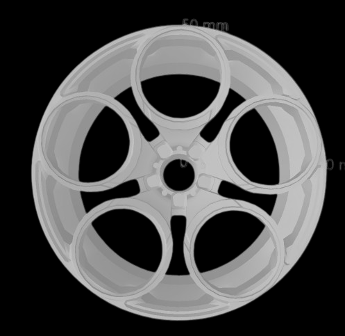 (Unpainted) adv05c Type Wheel incl Rubber Tyres & Axels