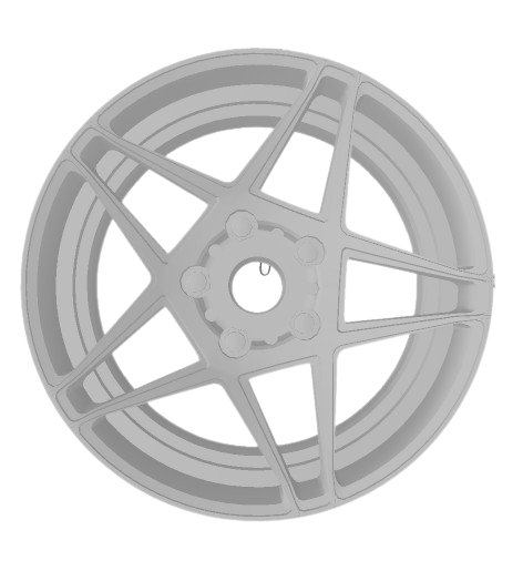 (Unpainted)  adv_05mv2 Standard Type Wheel incl Rubber Tyres & Axels