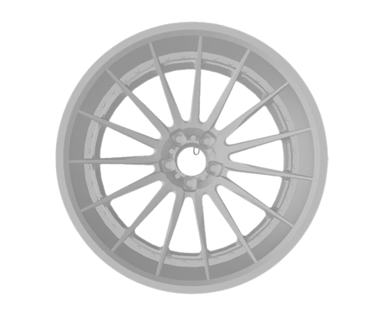 (Unpainted) adv_15tcs Type Wheel incl Rubber Tyres & Axels