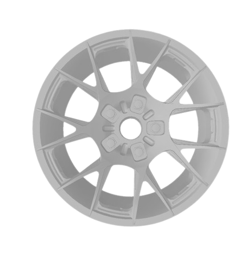(Unpainted) adv_7.2 Cf Type Wheel incl Rubber Tyres & Axels