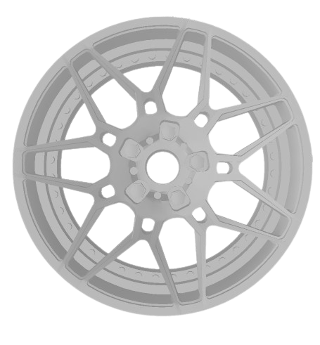 (Unpainted) adv_7_mv2cs Type Wheel incl Rubber Tyres & Axels
