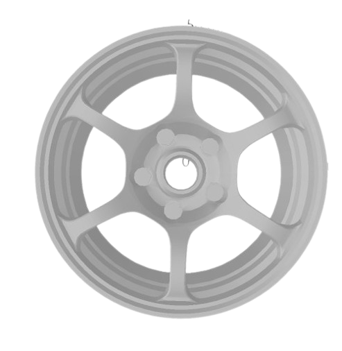 (Unpainted) adv_rgii Type Wheel incl Rubber Tyres & Axels