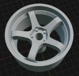 (Unpainted) Advan GT incl Rubber Tyres & Axels