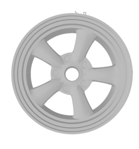 (Unpainted) American Torque Thrust Type Wheel incl Rubber Tyres & Axels