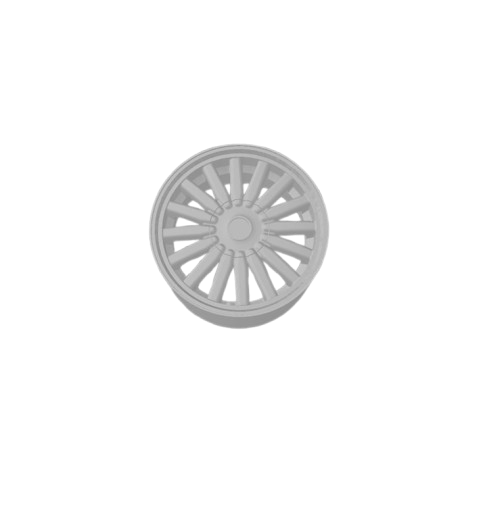 (Unpainted) Banana Nova 118 Type Wheel incl Rubber Tyres & Axels