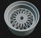 (Unpainted) BBS Super RS incl Rubber Tyres & Axels