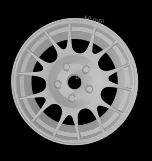 (Unpainted) BBS Re Type Wheel incl Rubber Tyres & Axels