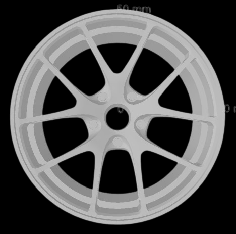 (Unpainted) BBS RIA Type Wheel incl Rubber Tyres & Axels