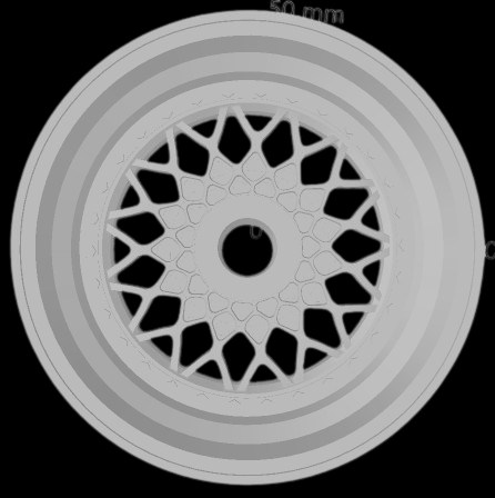 (Unpainted) BBS Rs Type Wheel incl Rubber Tyres & Axels