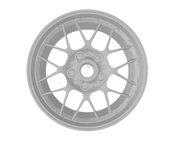 (Unpainted) BBS Rs Gt Type Wheel incl Rubber Tyres & Axels