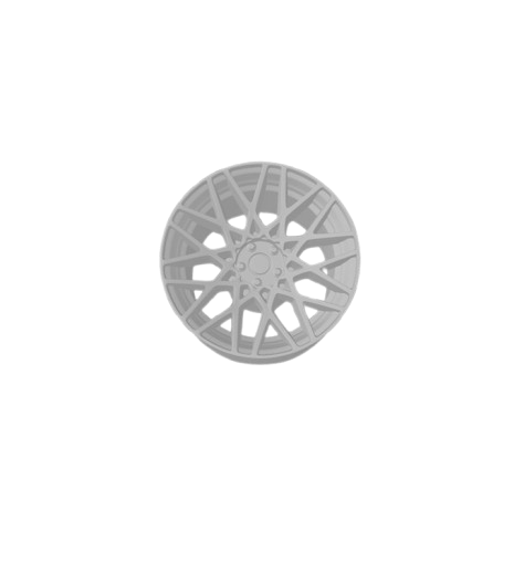 (Unpainted) BLQ (L) Type Wheel incl Rubber Tyres & Axels