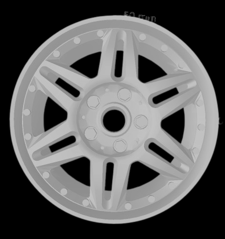 (Unpainted) Brabus Monoblock vi Type Wheel incl Rubber Tyres & Axels