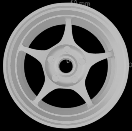 (Unpainted) Enkai RPO1 Type Wheel incl Rubber Tyres & Axels