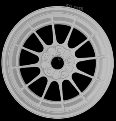 (Unpainted) Enkei NT03M Type Wheel incl Rubber Tyres & Axels