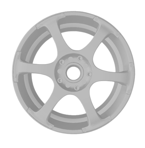 (Unpainted) Enkei RS6 Type Wheel incl Rubber Tyres & Axels