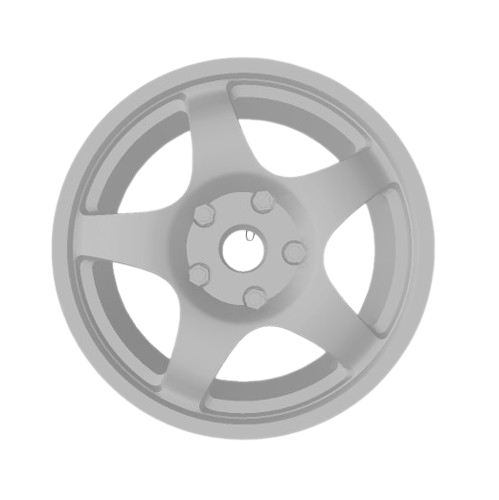 (Unpainted) Enkei Tarmac Evo Type Wheel incl Rubber Tyres & Axels
