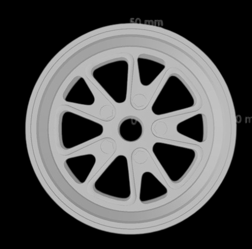 (Unpainted) Fifteen52 Outlaw 001 Type Wheel incl Rubber Tyres & Axels