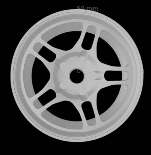 (Unpainted) Fikse Profil5s Type Wheel incl Rubber Tyres & Axels