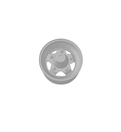 (Unpainted)  Frent Type Wheel incl Rubber Tyres & Axels