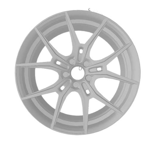 (Unpainted) Gramlights 57fxz Type Wheel incl Rubber Tyres & Axels