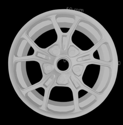 (Unpainted) Gramlights 57fxz Rally Type Wheel incl Rubber Tyres & Axels