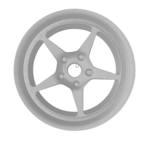 (Unpainted) HRE 445R Type Wheel incl Rubber Tyres & Axels