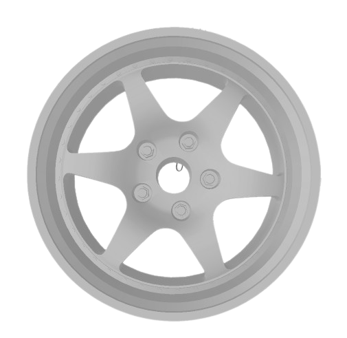 (Unpainted) HRE 546r Type Wheel incl Rubber Tyres & Axels