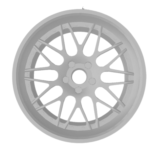 (Unpainted) HRE C100 Type Wheel incl Rubber Tyres & Axels