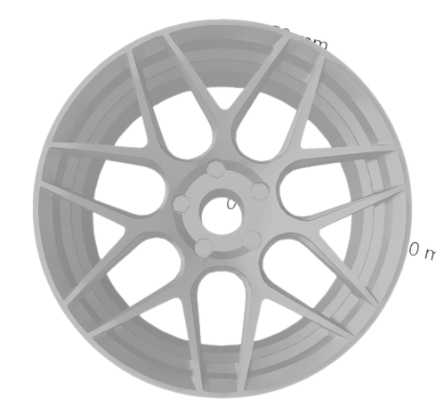(Unpainted) HRE FF01 Type Wheel incl Rubber Tyres & Axels